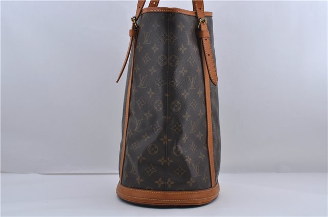 Authentic LOUIS VUITTON Monogram Bucket GM Shoulder Bag M42236 LV 7286C