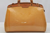 Authentic Louis Vuitton Vernis Brea MM 2Way Hand Bag Yellow M90180 LV 7287I