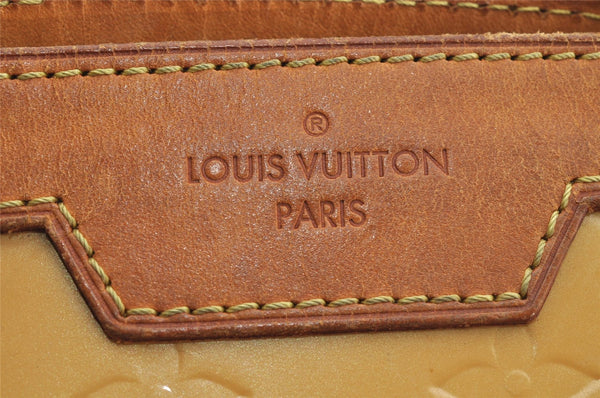 Authentic Louis Vuitton Vernis Brea MM 2Way Hand Bag Yellow M90180 LV 7287I