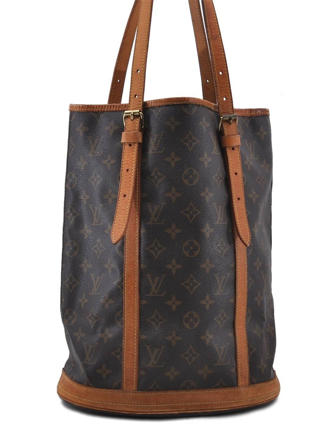 Authentic LOUIS VUITTON Monogram Bucket GM Shoulder Bag M42236 LV Junk 7289C