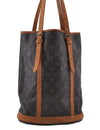 Authentic LOUIS VUITTON Monogram Bucket GM Shoulder Bag M42236 LV Junk 7289C