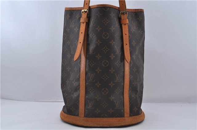 Authentic LOUIS VUITTON Monogram Bucket GM Shoulder Bag M42236 LV Junk 7289C