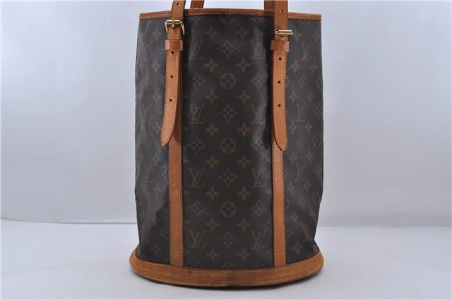 Authentic LOUIS VUITTON Monogram Bucket GM Shoulder Bag M42236 LV Junk 7289C