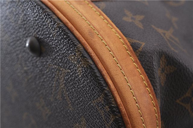 Authentic LOUIS VUITTON Monogram Bucket GM Shoulder Bag M42236 LV Junk 7289C