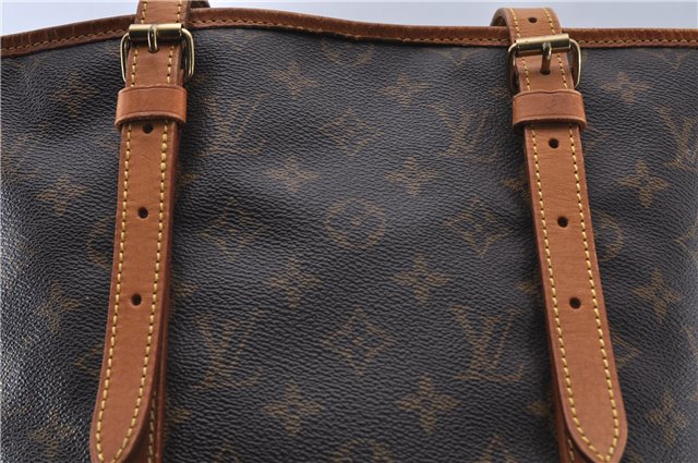 Authentic LOUIS VUITTON Monogram Bucket GM Shoulder Bag M42236 LV Junk 7289C