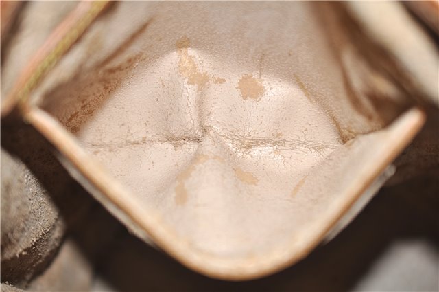 Authentic LOUIS VUITTON Monogram Bucket GM Shoulder Bag M42236 LV Junk 7289C