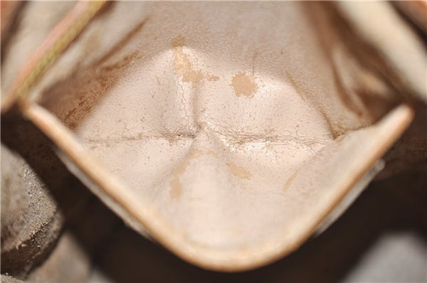 Authentic LOUIS VUITTON Monogram Bucket GM Shoulder Bag M42236 LV Junk 7289C