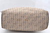 Authentic CELINE C Macadam Blason Pattern Hand Bag Canvas Leather Beige 7291I