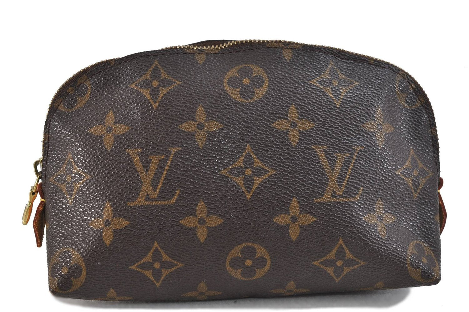 Authentic LOUIS VUITTON Monogram Pochette Cosmetic Pouch M47515 LV 7293C