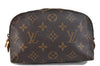 Authentic LOUIS VUITTON Monogram Pochette Cosmetic Pouch M47515 LV 7293C