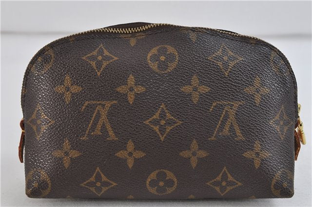 Authentic LOUIS VUITTON Monogram Pochette Cosmetic Pouch M47515 LV 7293C