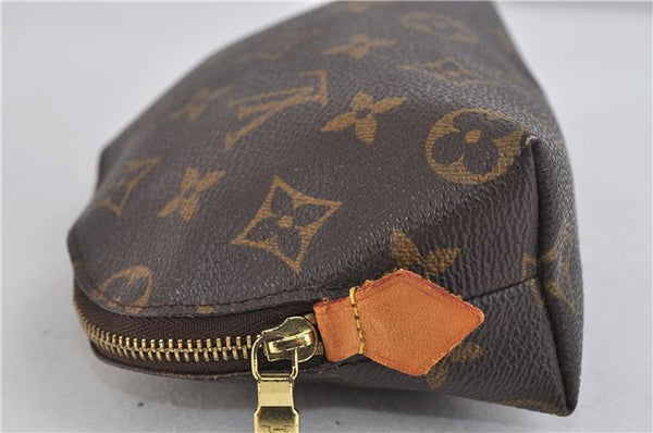 Authentic LOUIS VUITTON Monogram Pochette Cosmetic Pouch M47515 LV 7293C