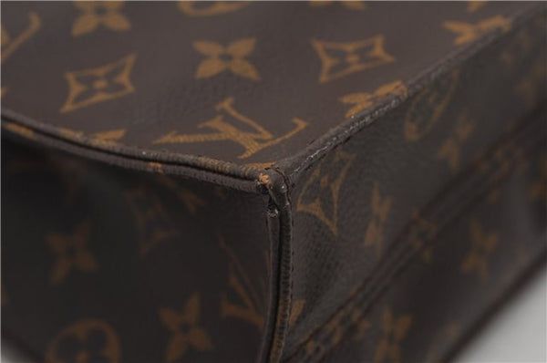 Authentic Louis Vuitton Monogram Sac Plat Hand Tote Bag M51140 LV 7293F