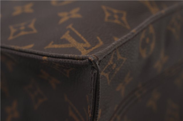 Authentic Louis Vuitton Monogram Sac Plat Hand Tote Bag M51140 LV 7293F