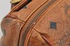 Authentic MCM Visetos Leather Vintage 2Way Shoulder Hand Bag Purse Brown 7295I