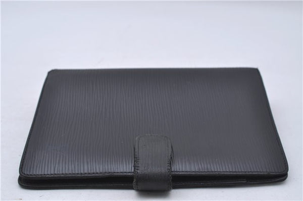 Authentic Louis Vuitton Epi Agenda MM Day Planner Cover Black R20202 LV 7296D