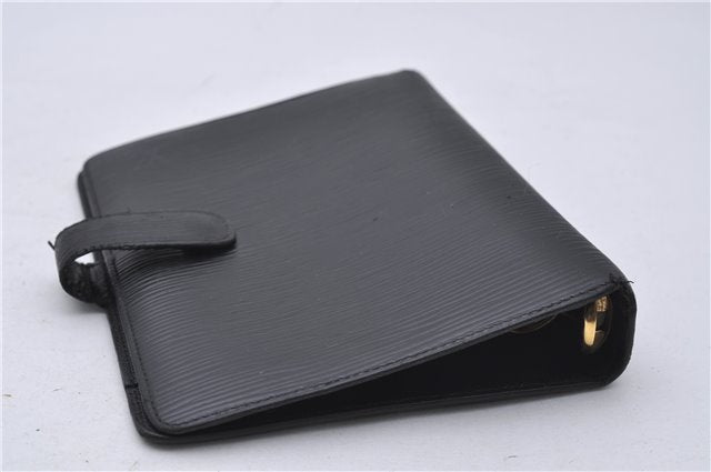 Authentic Louis Vuitton Epi Agenda MM Day Planner Cover Black R20202 LV 7296D