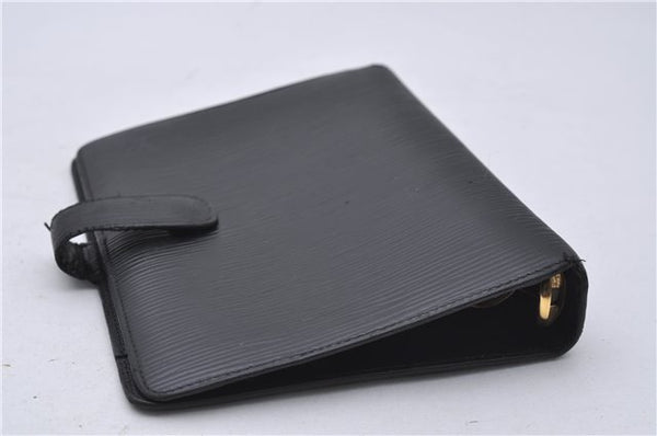 Authentic Louis Vuitton Epi Agenda MM Day Planner Cover Black R20202 LV 7296D