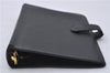 Authentic Louis Vuitton Epi Agenda MM Day Planner Cover Black R20202 LV 7296D