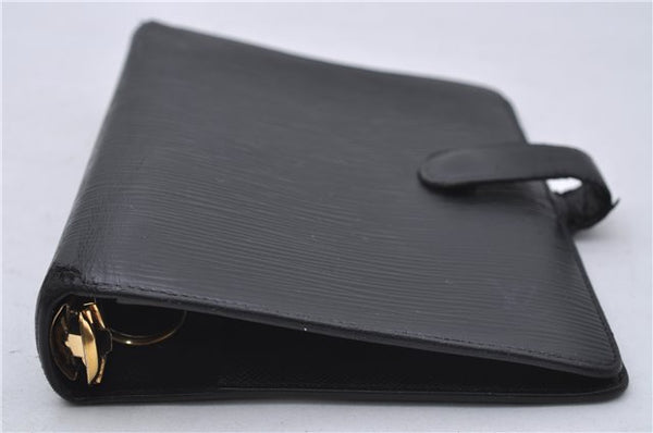 Authentic Louis Vuitton Epi Agenda MM Day Planner Cover Black R20202 LV 7296D
