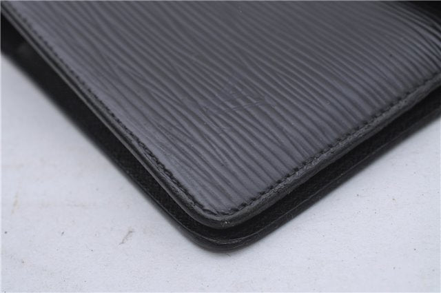 Authentic Louis Vuitton Epi Agenda MM Day Planner Cover Black R20202 LV 7296D