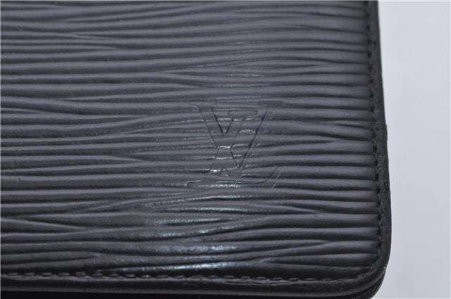 Authentic Louis Vuitton Epi Agenda MM Day Planner Cover Black R20202 LV 7296D