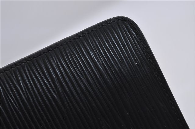 Authentic Louis Vuitton Epi Agenda MM Day Planner Cover Black R20202 LV 7296D