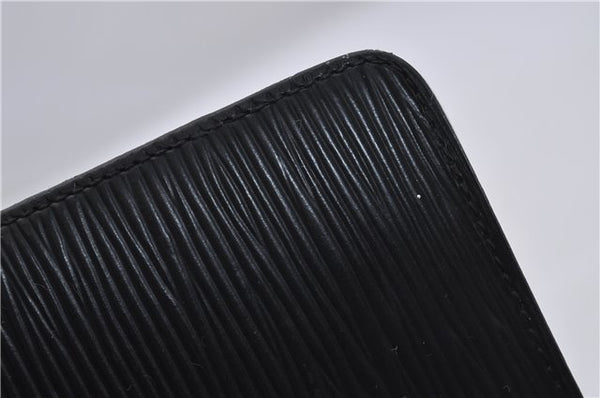 Authentic Louis Vuitton Epi Agenda MM Day Planner Cover Black R20202 LV 7296D