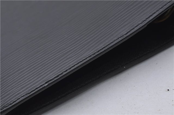 Authentic Louis Vuitton Epi Agenda MM Day Planner Cover Black R20202 LV 7296D