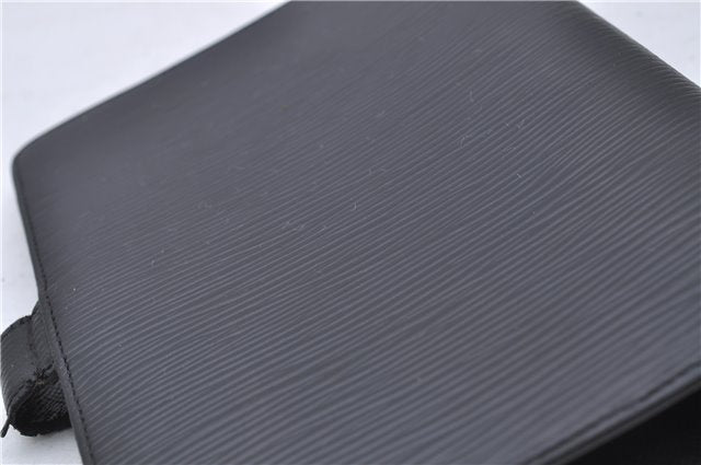 Authentic Louis Vuitton Epi Agenda MM Day Planner Cover Black R20202 LV 7296D