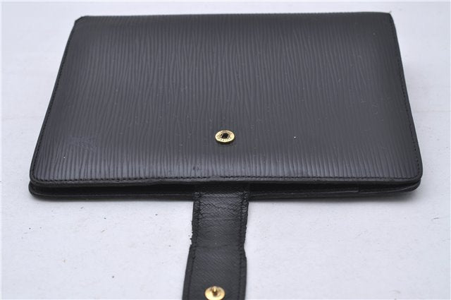 Authentic Louis Vuitton Epi Agenda MM Day Planner Cover Black R20202 LV 7296D