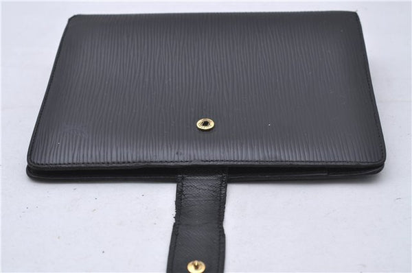 Authentic Louis Vuitton Epi Agenda MM Day Planner Cover Black R20202 LV 7296D