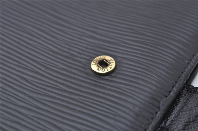 Authentic Louis Vuitton Epi Agenda MM Day Planner Cover Black R20202 LV 7296D