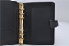 Authentic Louis Vuitton Epi Agenda MM Day Planner Cover Black R20202 LV 7296D
