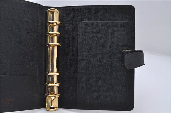 Authentic Louis Vuitton Epi Agenda MM Day Planner Cover Black R20202 LV 7296D