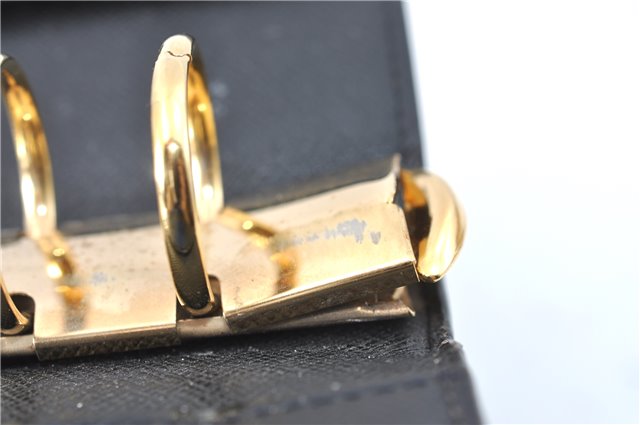 Authentic Louis Vuitton Epi Agenda MM Day Planner Cover Black R20202 LV 7296D