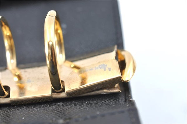 Authentic Louis Vuitton Epi Agenda MM Day Planner Cover Black R20202 LV 7296D