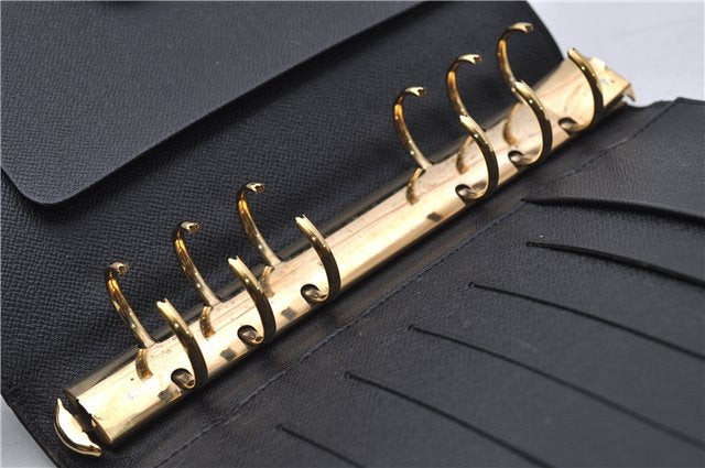 Authentic Louis Vuitton Epi Agenda MM Day Planner Cover Black R20202 LV 7296D
