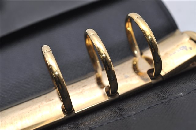 Authentic Louis Vuitton Epi Agenda MM Day Planner Cover Black R20202 LV 7296D