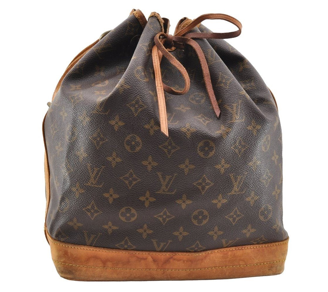Authentic Louis Vuitton Monogram Noe Shoulder Drawstring Bag M42224 LV 7296I