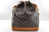 Authentic Louis Vuitton Monogram Noe Shoulder Drawstring Bag M42224 LV 7296I