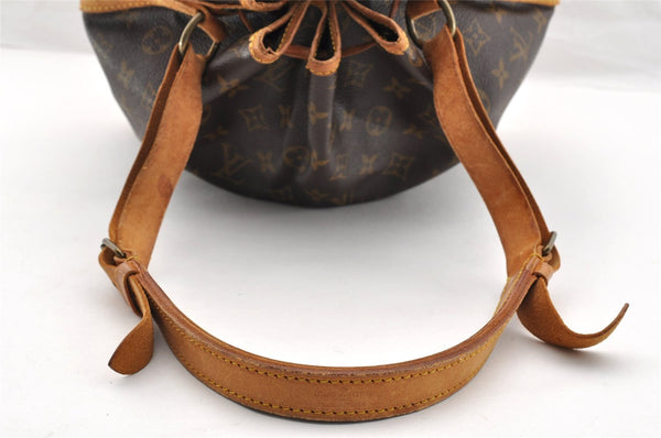 Authentic Louis Vuitton Monogram Noe Shoulder Drawstring Bag M42224 LV 7296I