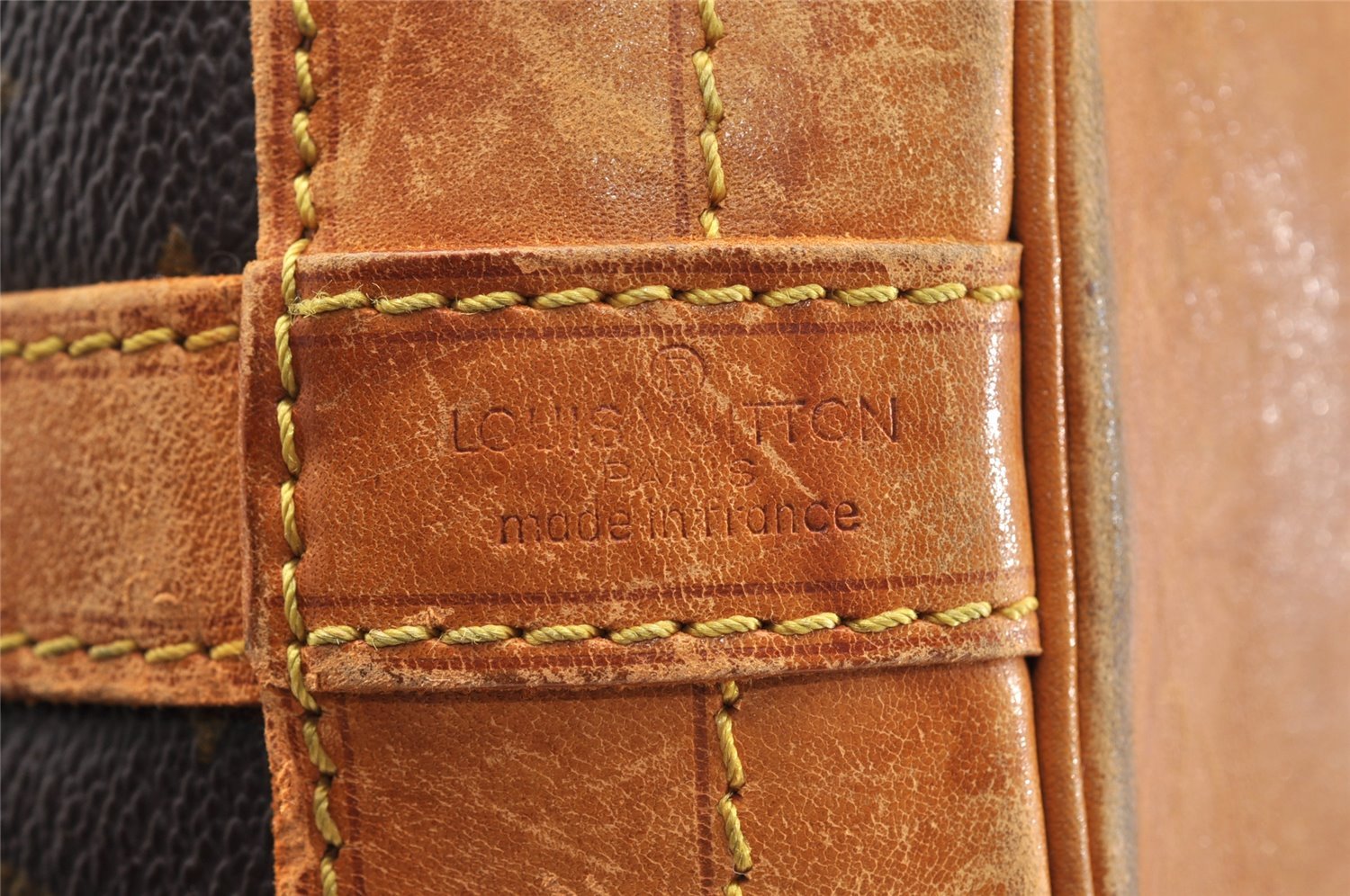 Authentic Louis Vuitton Monogram Noe Shoulder Drawstring Bag M42224 LV 7296I