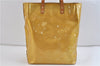 Authentic LOUIS VUITTON Vernis Reade MM Hand Tote Bag Yellow LV 7297C