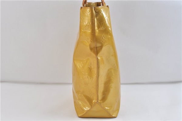 Authentic LOUIS VUITTON Vernis Reade MM Hand Tote Bag Yellow LV 7297C