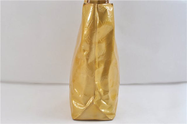 Authentic LOUIS VUITTON Vernis Reade MM Hand Tote Bag Yellow LV 7297C