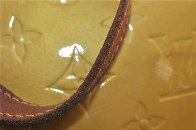 Authentic LOUIS VUITTON Vernis Reade MM Hand Tote Bag Yellow LV 7297C