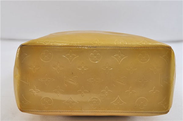 Authentic LOUIS VUITTON Vernis Reade MM Hand Tote Bag Yellow LV 7297C