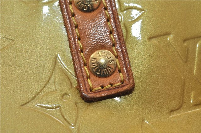 Authentic LOUIS VUITTON Vernis Reade MM Hand Tote Bag Yellow LV 7297C