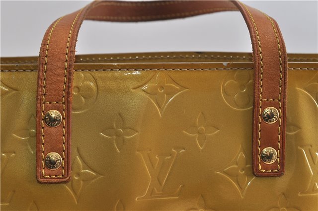Authentic LOUIS VUITTON Vernis Reade MM Hand Tote Bag Yellow LV 7297C